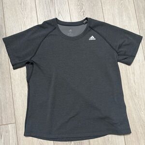 Adidas Aeroready Kid’s Dark Gray Short Sleeve Athletic Tee